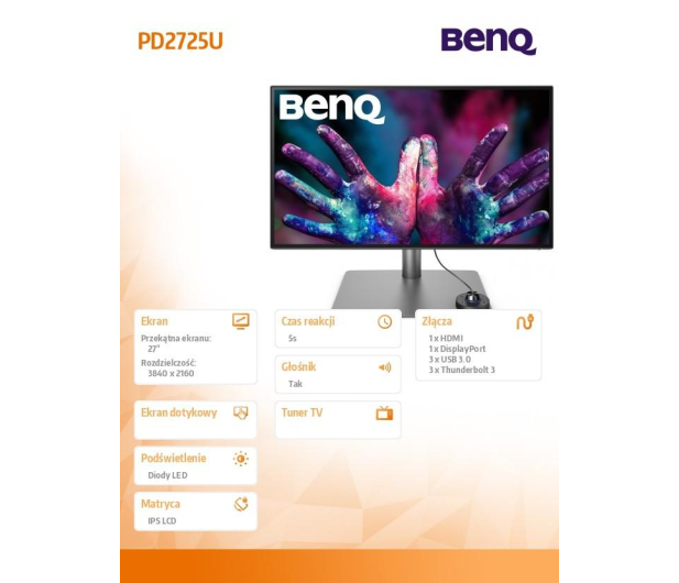 BenQ PD2725U czarny - 659123 - zdjęcie 6